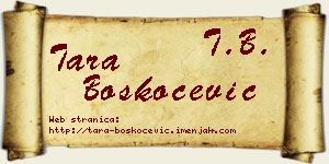 Tara Boškoćević vizit kartica